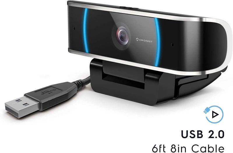 Amcrest 5-Megapixel Webcam with Microphone, Web Cam USB Camera, Computer HD Streaming Webcam for PC Desktop & Laptop w/Mic, Wide Angle Lens & Large Sensor for Superior Low Light (AWC5100) - Image 4